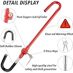 CARTMAN Adjustable Steering Wheel to Pedal Anti-Theft Lock, Red - Image 5