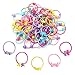 Produktbild Hifot 100 pcs Elastische Haarbänder Mädchen Kinder Haargummis Pferdeschwanz-Halter Multi-Color Gummi Pferdeschwanz Dehnbares Haarband