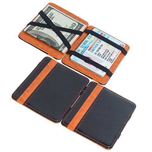 Image of Men's Fashion Magic Money Clip Leather Minimalistic Slim Wallet