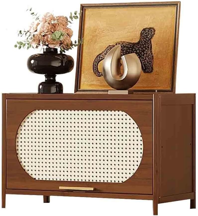 Sideboard Cabinet Single-Layer Low Sideboard with Corner Tabletop Storage Living Room Bookcase and Display 60cm Console Coffee Table