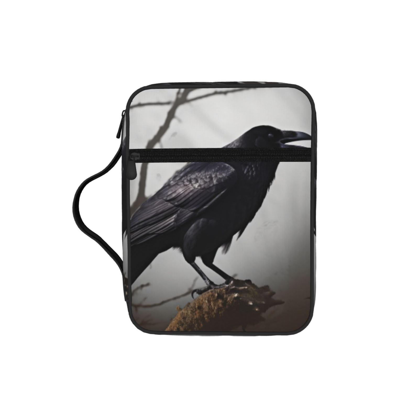 Crow Birds Bible Cover Case Waterproof Bible Bag With Handle Organizer Storage Book Cover For Bible Study