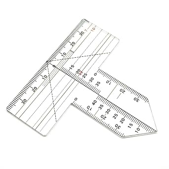 1 piece Dental Guide Plate Teeth Arrangement on Denture Work Dental Teeth Guide Plate Ruler Dental Lab Tools 1 piece A