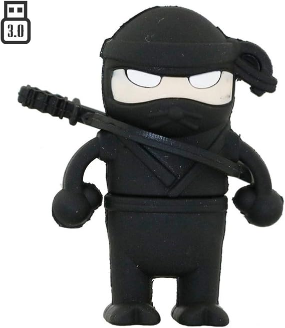 32GB Ninja Model USB 3.0 Flash Drive Memory Stick PenDrive Thumb Drive Jump Drive USB Flash Memory USB 3.0 Drive Ｕ Disk USB Stick Flash Disk Pen Drive - Black