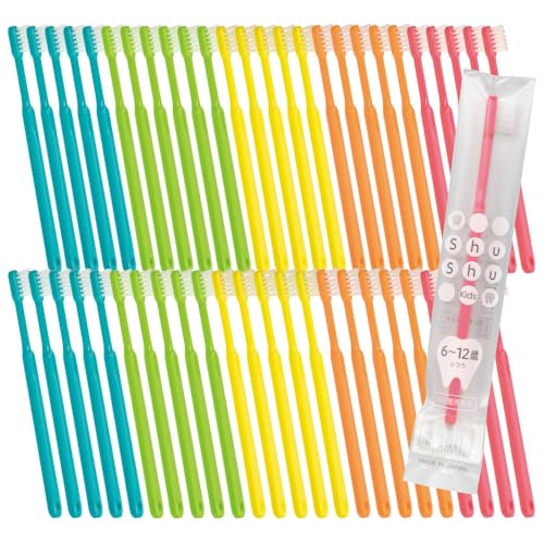 フィード Shu Shu キッズ 6～12歳用 50本 ふつう 歯科専売品 まとめ買い 歯ブラシ シュシュ