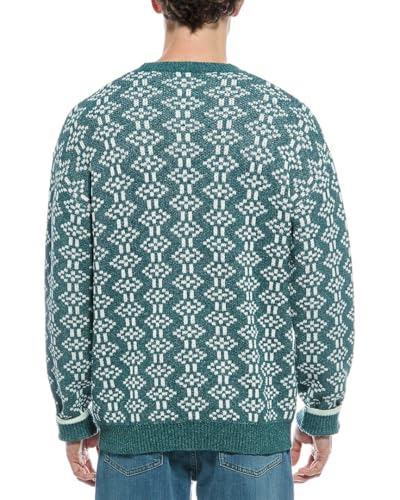 Jacquard Extra Drop Shoulder Crewneck2