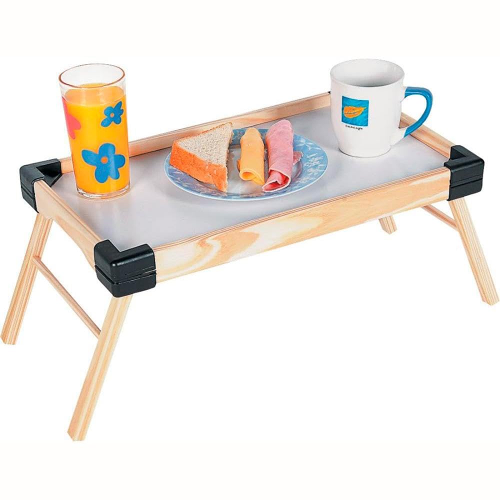 Bandeja Tramontina para Servir em Madeira com Pés Dobráveis 47cm Small