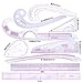 IOOOFU Sewing Ruler Set of 9 French Curve Ruler Measure Beginner Accessories for Beginners Starters Clothes Making Supplies As Shown Plastic