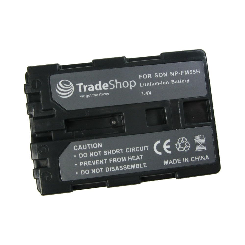 Trade-Shop 2in1 Set: Akku 2000mAh + USB Typ-C Dual LCD Ladegerät kompatibel mit Sony DCR-TRV22K DCR-TRV24 DCR-TRV24E DCR-TRV25E DCR-TRV27E DCR-TRV30E DCR-TRV33K