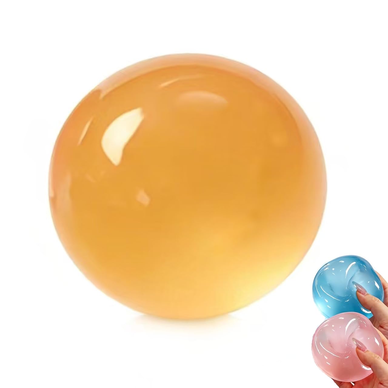 Squishy Fidget Toys, Coconut Oil Squishy Stress Balls, Slow Rising Squishies Ball, Anxiety Relief Squeeze Sensory Toys for Adults Kids, Fidgets Toys for Home Office Funny Gifts(Yellow)