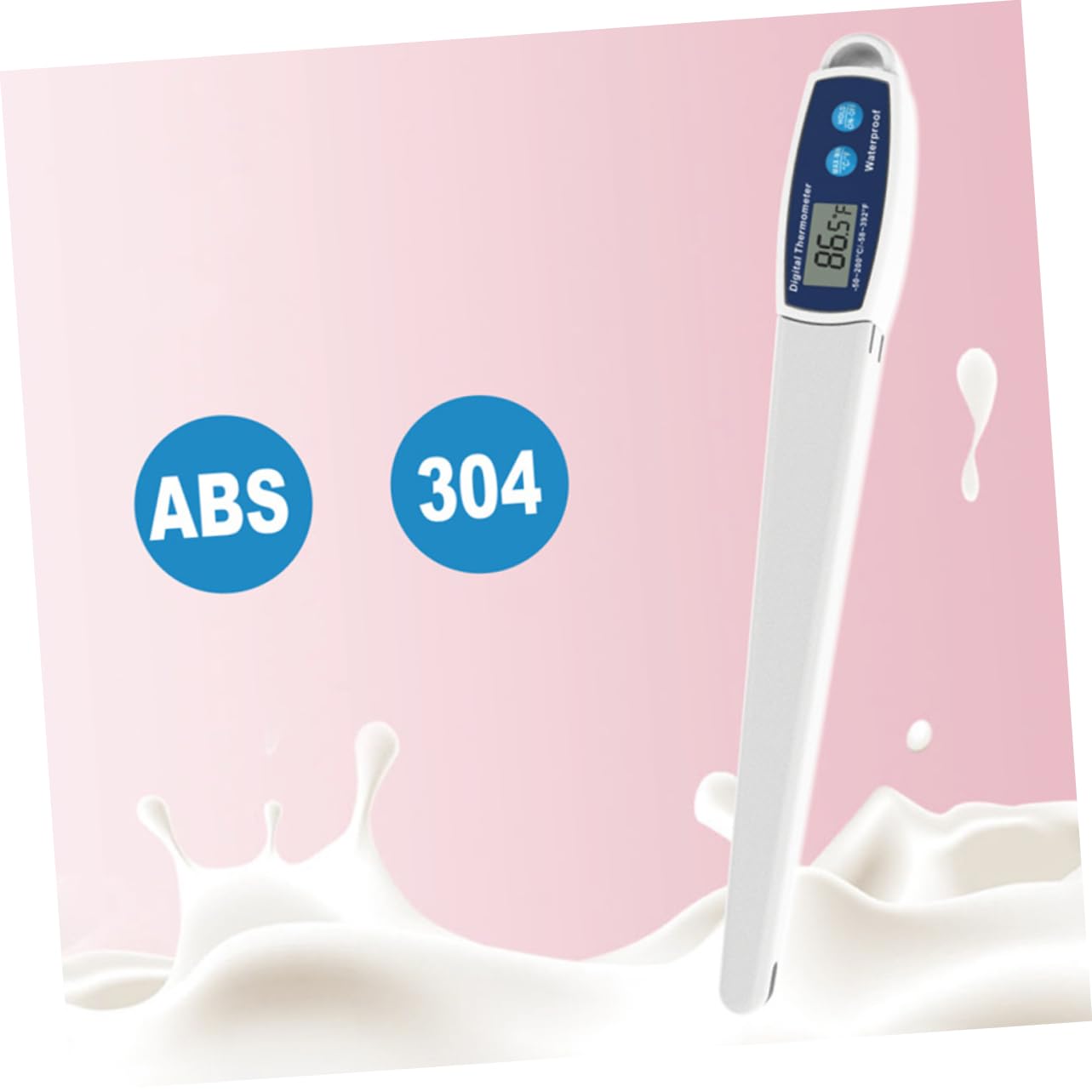 TOPBATHY 3 Piezas Termómetro Digital de Comida Multifuncional con Inoxidable Preciso y Resistente para Cocina Barbacoa y Horneado Uso Doméstico Incluye Funda