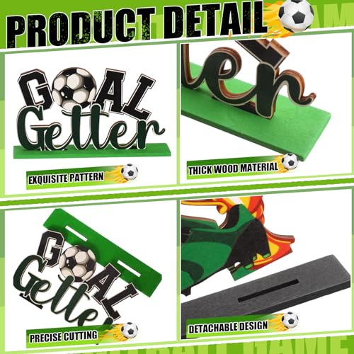 Image of Suzile 6 Pcs Soccer Table Centerpieces for Birthday Party Decorations