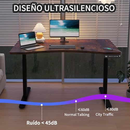 Mesa com regulagem de altura com motor duplo mesa escritorio e 3 botões de memória Mesa Escrivaninha