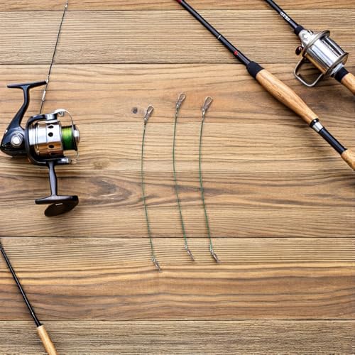 60 piezas de líderes de pesca con giratorios de alta resistencia miniatura 4