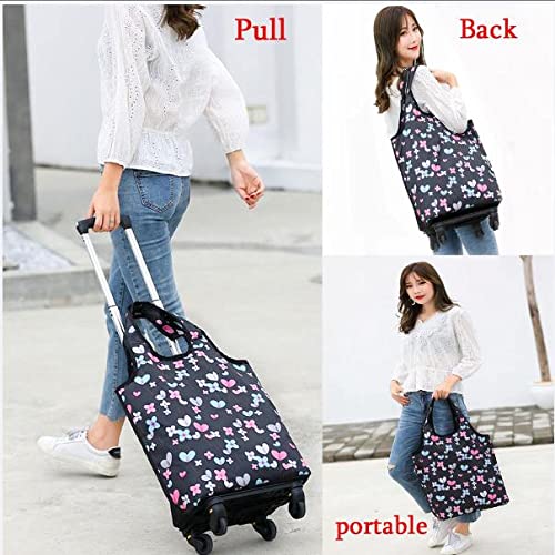 Tragbarer Trolley / Faltbarer Einkaufstrolley / 4 Boxen abnehmbare Tasche und verstellbare Griffhöhe, Ladekapazität 40… – Bild 4