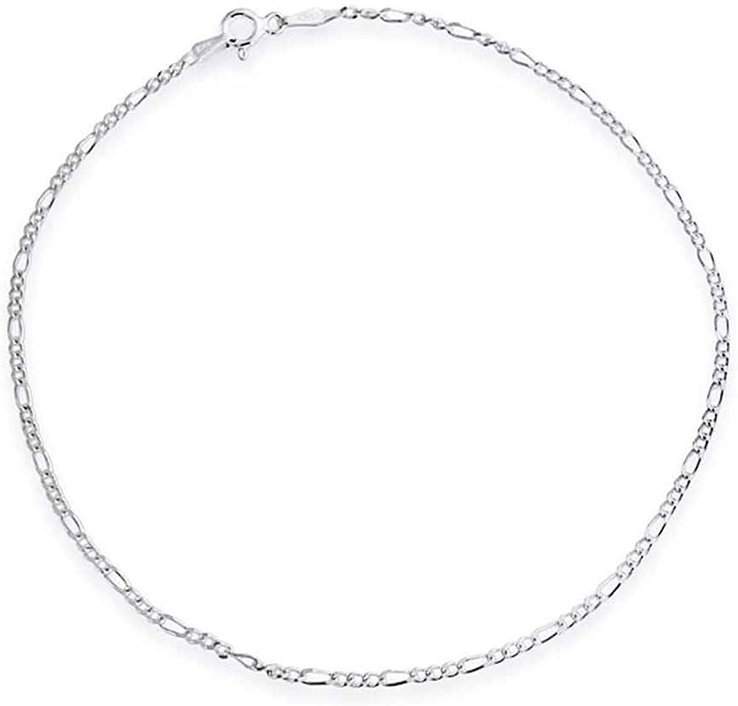 SavlanoSavlano 925 Sterling Silver Italian Solid Figaro Link Chain Bracelet For Men & Women - Made in Italy Comes With a Gift Box