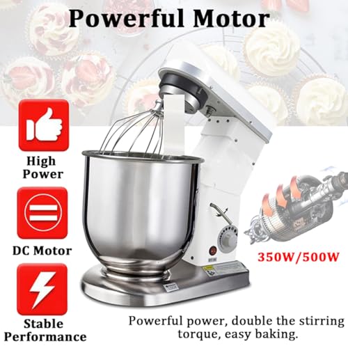 UMJIGF Stand Mixer - Kitchen Mixer with Beater, Dough Hook and Whisk, 5L/7L/10L Stainless Steel Bowl, 3-Speed Adjustable,5L