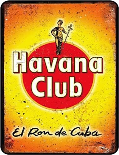 Tin Sign Vintage Retro Man Cave Bar Pub Shed Novelty Gift Aluminium Metal Tin Wall Décor Sign - Havana Club El Ron De Cuba Rum inspired Alcohol Drink