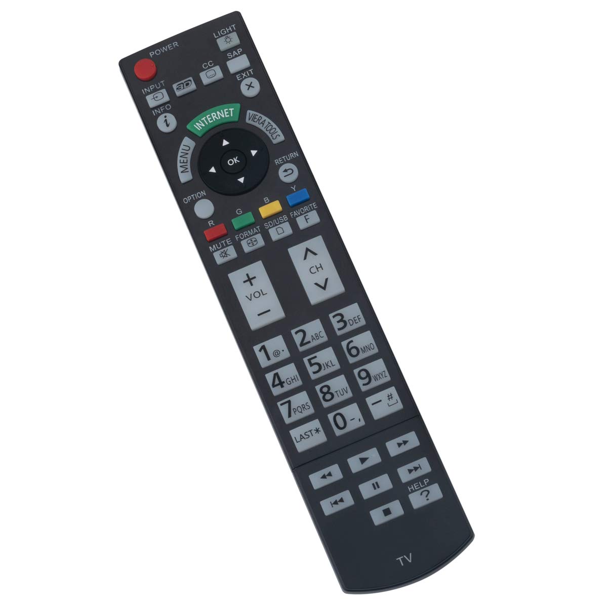 (未使用･未開封品)　ユニバーサルリモート交換用コントロールフィットfor Panasonic tc-l47e50?tc-l55e50プラズマLCD LED HDTV TV v1yptgt 未使用・未開封品) ユニバーサルリモート交換用コントロール