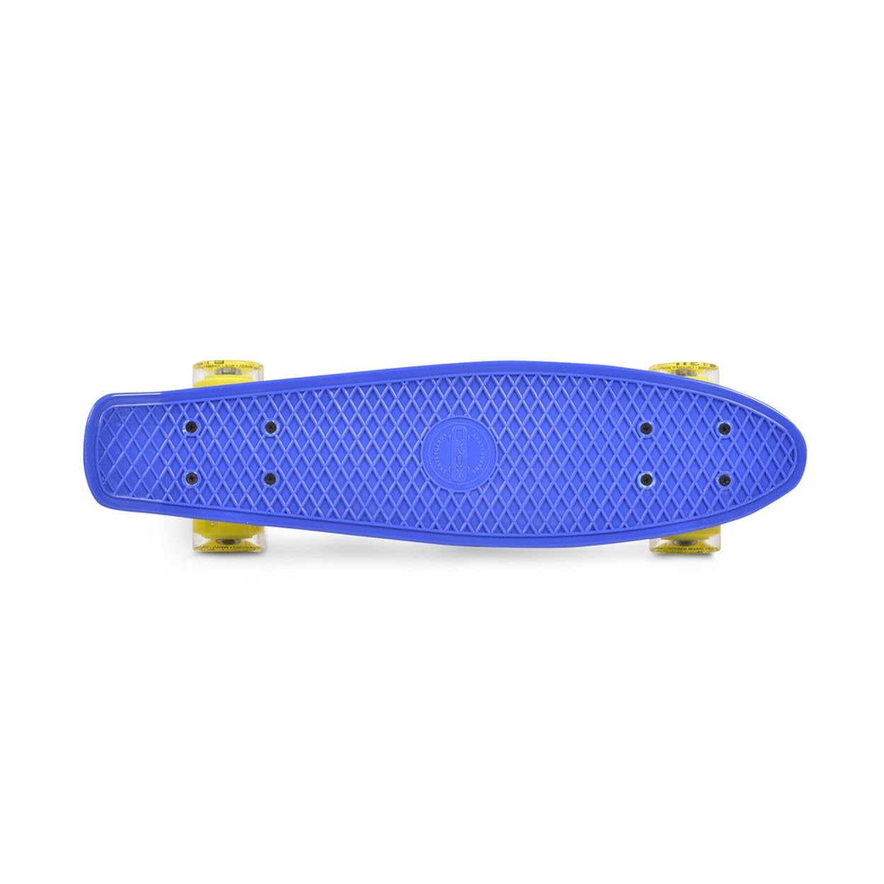 Dziecięca deskorolka Spice LED 22 cale, oś aluminiowa, 80 A 45 mm, ABEC-7, kolor: ciemnoniebieski