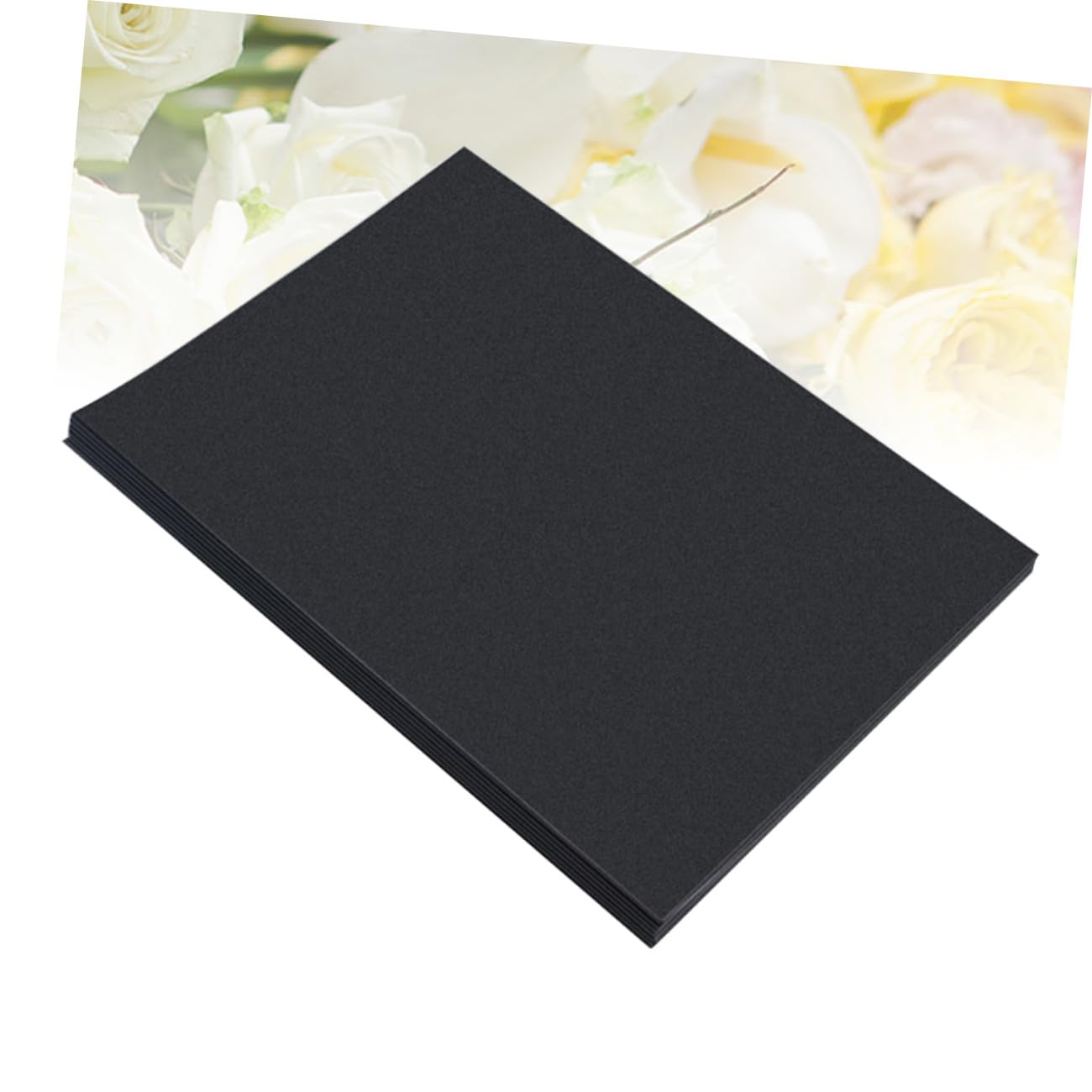 DOITOOL 100 Stück A4 Dickes Schwarzes Papier Glatte Oberfläche Einfach zu Schneiden 150gsm Kraftpapier für Geschäftskarten und Grußkartenherstellung