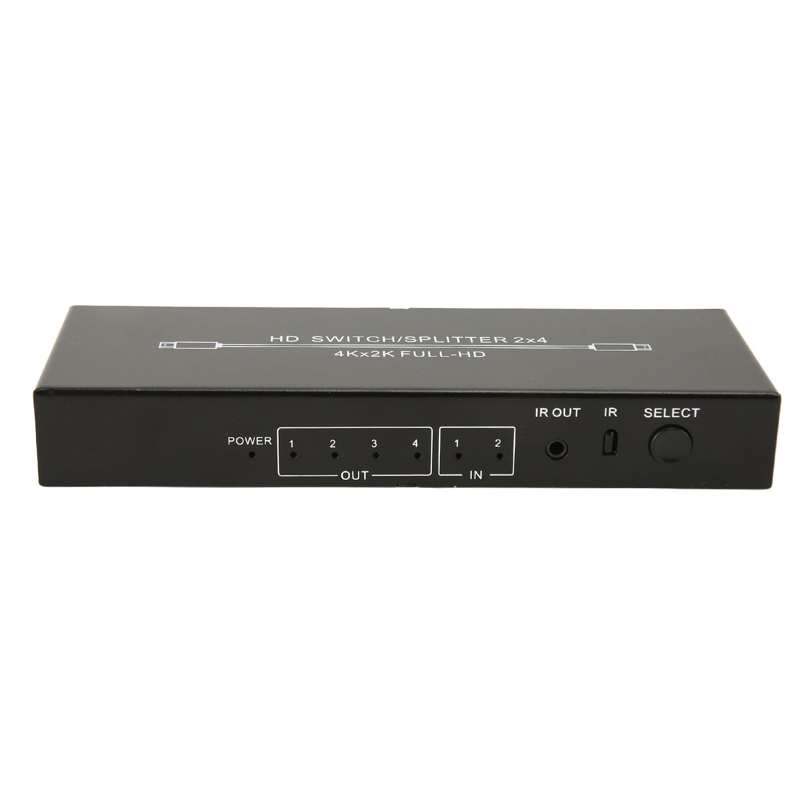 Splitter HDMI, Commutatore Splitter HDMI 2 Ingressi 4 Uscite 4K X 2K 60Hz 2x4 con Telecomando, Splitter TV a 2 Vie, Distribuisce 2 Segnali HDMI su 4 Display UHD (Spina UE 100‑240