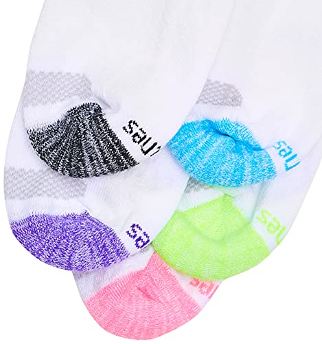 Hanes Womens Cool Comfort Toe Support Ankle Socks, 6-Pair Pack, Casual , White/Color Heel & Toe, 5 9 Us #TOP2