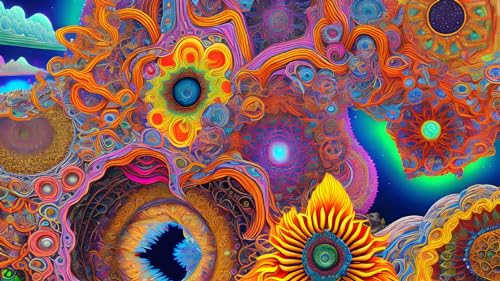 Le monde des entités Dmt affiches sur toile grand format pour habiller un mur vide