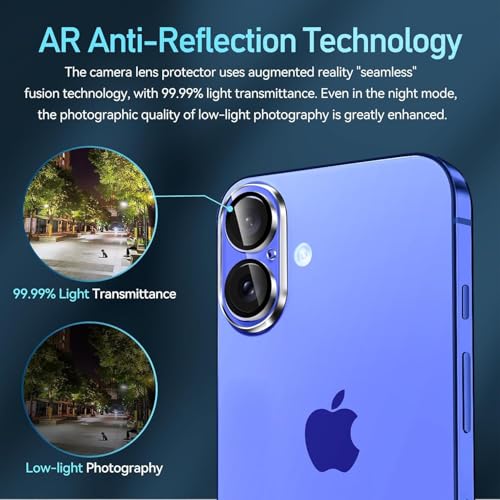 OpenTech® Premium Camera Lens Protector Tempered Glass Compatible For iPhone 16 / iPhone 16 Plus With Edge To Edge Coverage (Full Transparent) (Pack of Two) 4 517wQPV1PQL