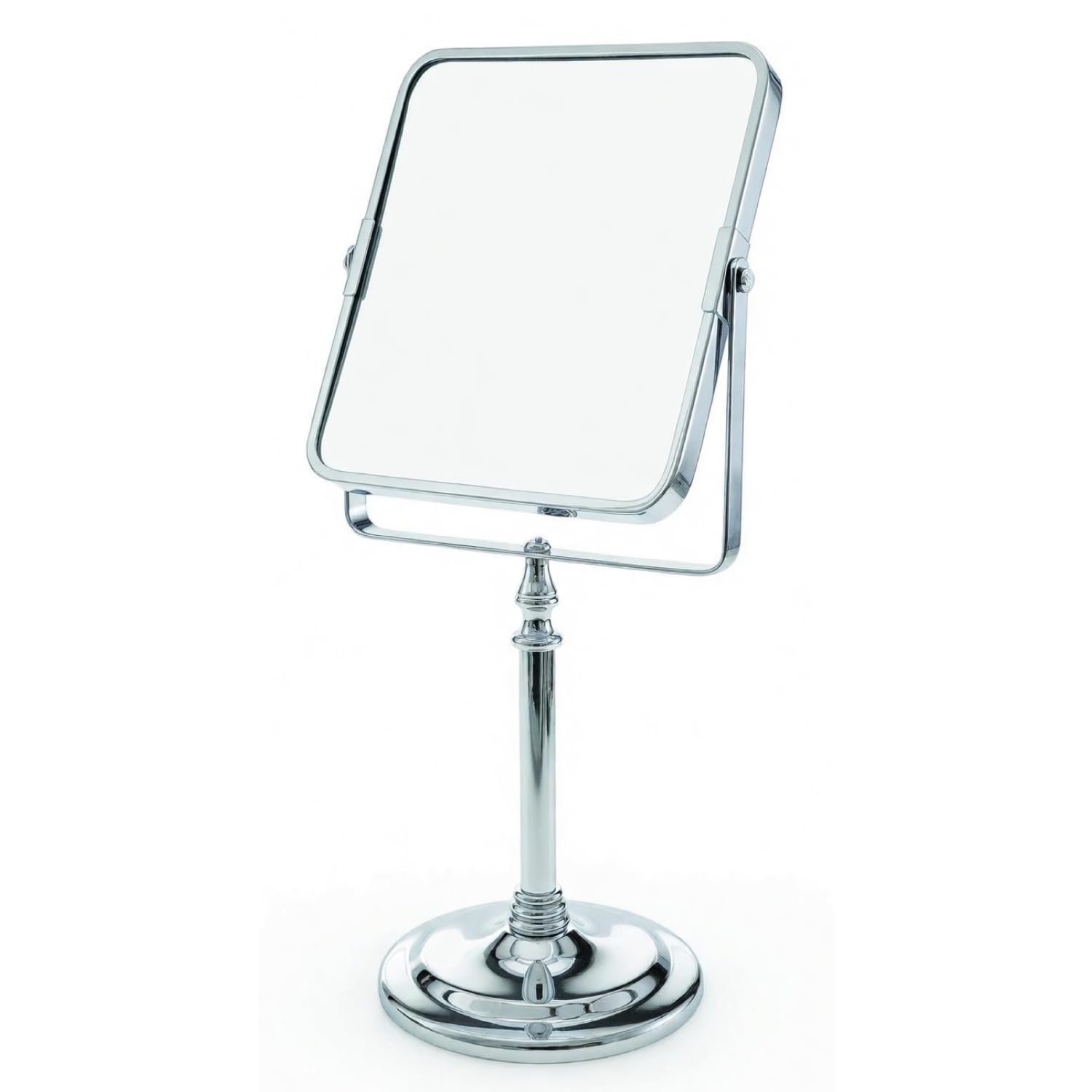 Blue Canyon Cosmetic Bathroom Make up Shaving Pedestal Rectangular Mirror-Chrome