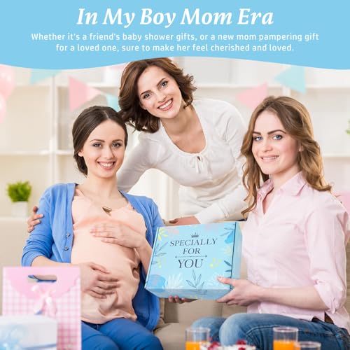 Image of iAOVUEBY New Mom Gifts & Baby Boy Gift Basket, Baby Shower Gifts for Expecting Mom To Be, Postpartum Gifts For Moms, New Mom Care Package After Birth, First Time Mothers Day Birthday Gifts for Women