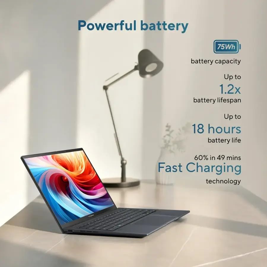 ASUS Laptop Zenbook com tela sensível ao toque OLED de 14