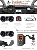 ANCEL AD310 OBD2 Diagnosegerät Auto, Auslesegerät Auto OBD-II Diagnosewerkzeuge Motor Fehlercodeleser, OBD2 KFZ Diagnosegerät für Alle Fahrzeuge seit 1996 & Newer (Schwarz) – Ansicht 2