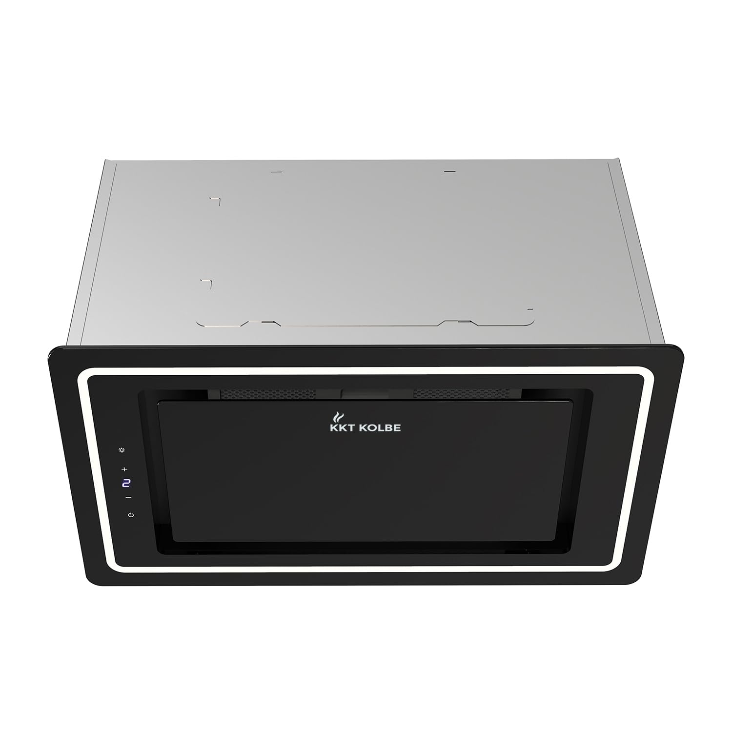 Campana Extractora 52 cm | Campana Isla | acero inoxidable | vidrio negro | apagado automático | LB520-image