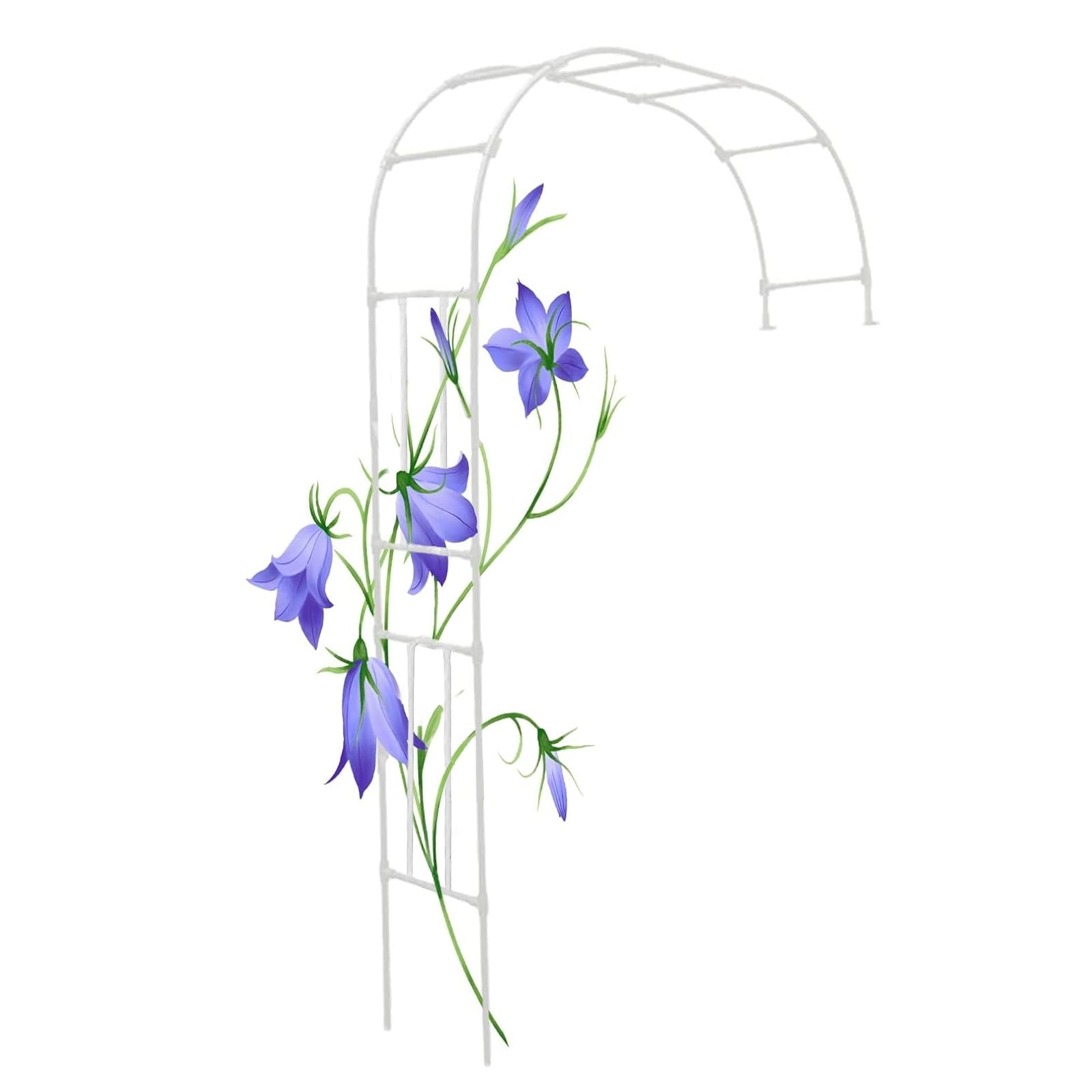 Treillis d'arche de jardin en métal noir pour rosier grimpant et plantes de portail extérieure