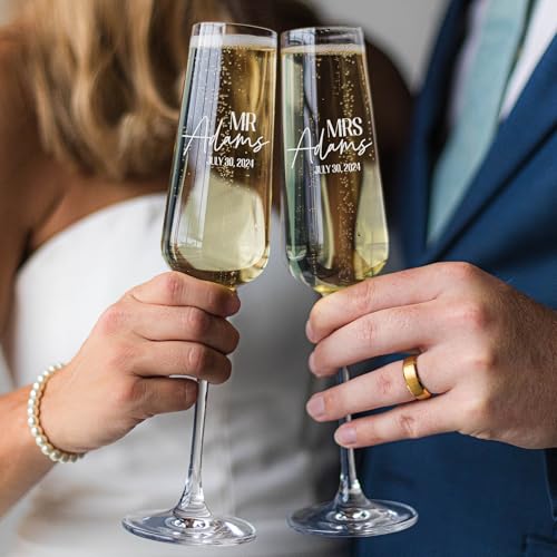 Personalized Champagne Flutes