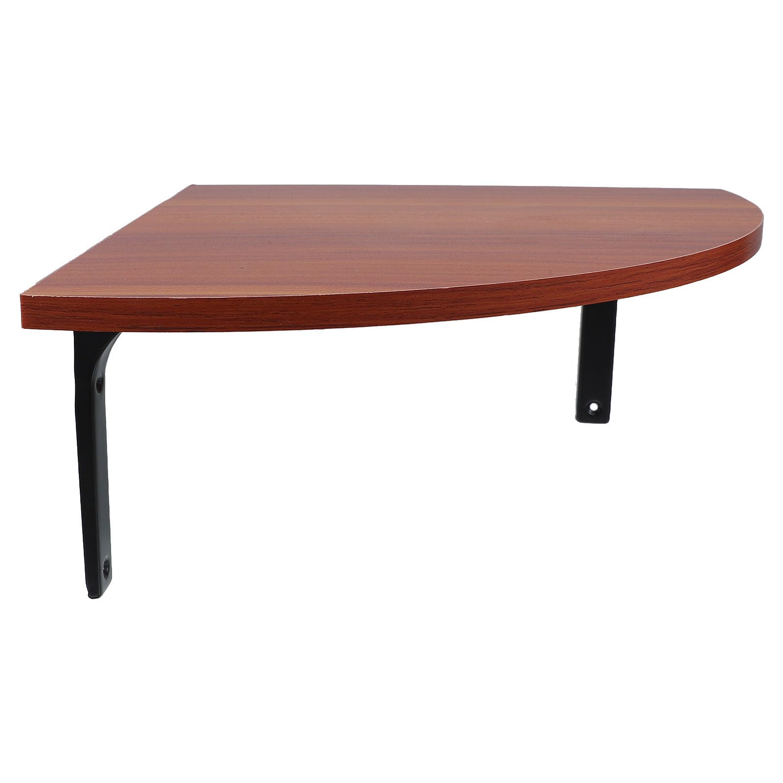 Estante de esquina de madera SHINEOFI con diseño minimalista curvo para salón