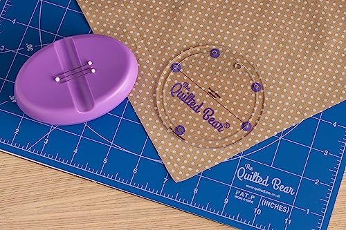 The Quilted Bear Circle Quilting Templates, Set of 8 Non-Slip Clear Acrylic Patchwork Quilt Templates - Image 4