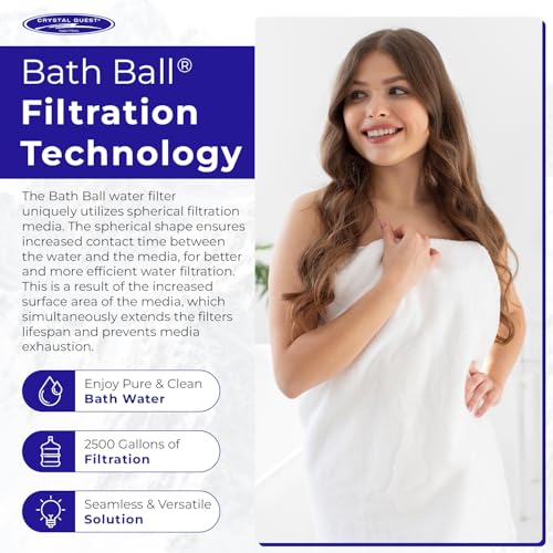 Crystal Quest Bath Ball Water Filter in Use