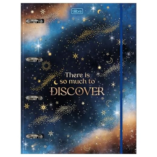 Tilibra - Caderno Argolado Cartonado Universitário com Elástico Magic 80 Folhas -, multi-colored