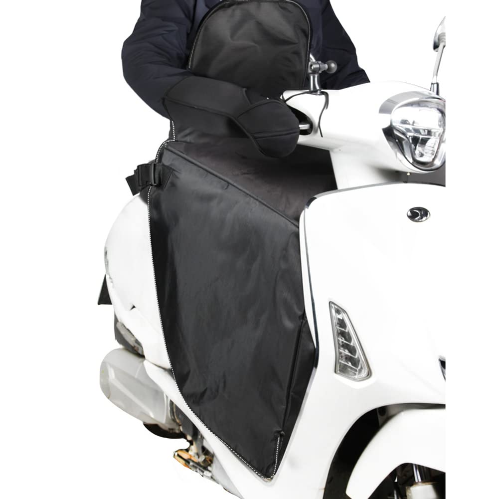 Tablier de Moto Protège-Jambes pour Scooter Couvre-Jambes Imperméable et Coupe-Vent Universel Chaleur Couverture Couvre Jambes pour Les conducteurs en Hiver par Temps Froid et pluvieux
