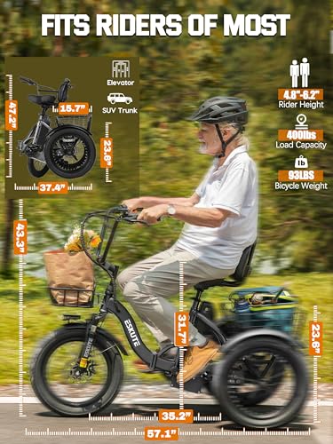 ESKUTE Peak 1200W Folding Electric Trike
