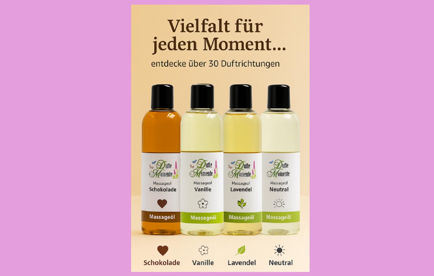 Dufte Momente Massageöl Kokos-Mandel – Paraffinölbasis – 3 Liter – warm & cremig – hohe Gleitfähigkeit für Wellness & Studio – Made in Germany