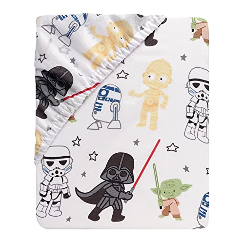 Lambs & Ivy Star Wars Classic Polyester Fitted Crib/Toddler Sheet - Yoda/Darth Vader