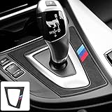 BETTERHUMZ Compatible with Alcantara for BMW F30 F32 F31 F33 F36 3 Series Car Gear Shift Knob Panel Cover Interior Trim Sticker (Black)