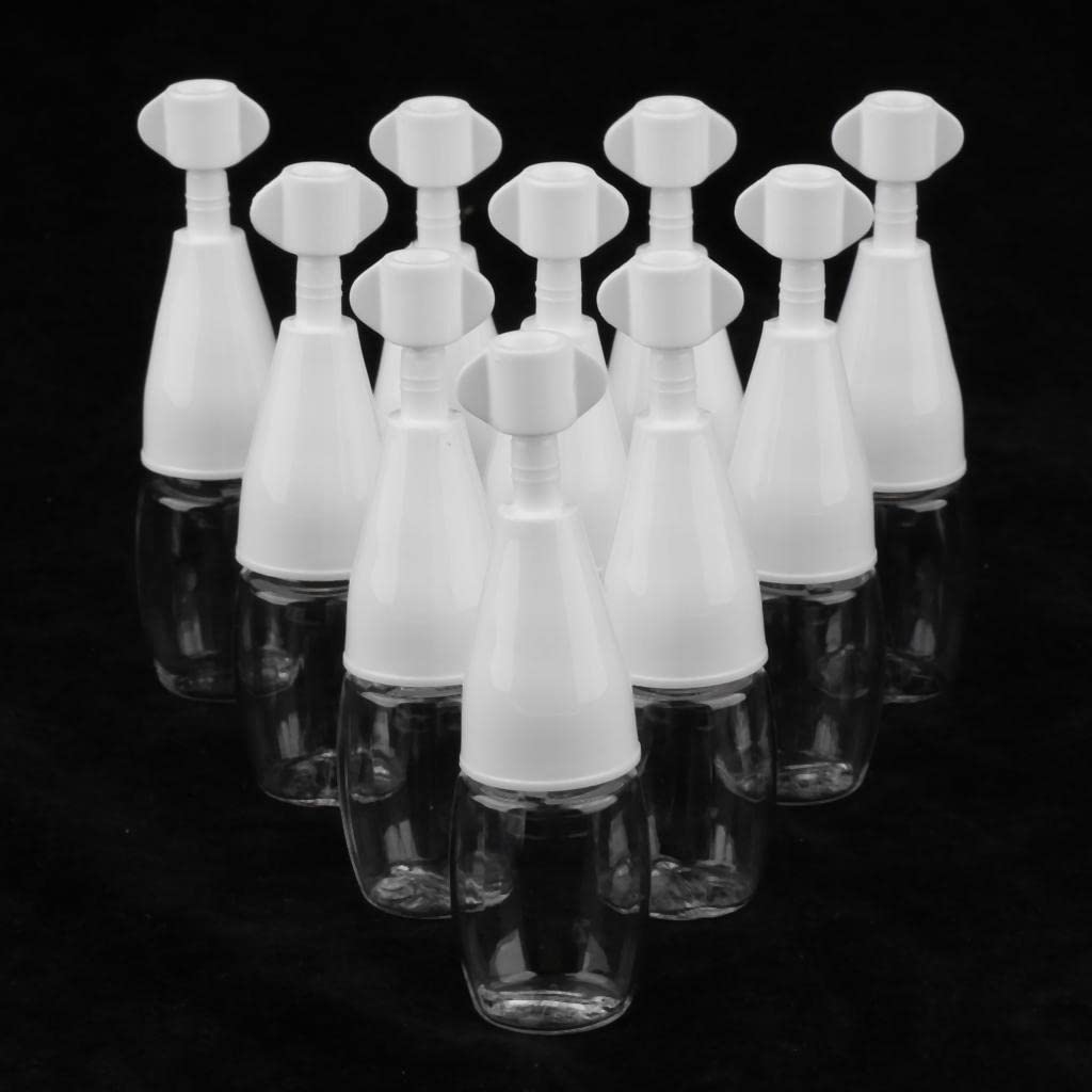 T.O.G. 10x Refillable Essential Oil Dropper Bottles Clear Trial Jar Cannings 10ml