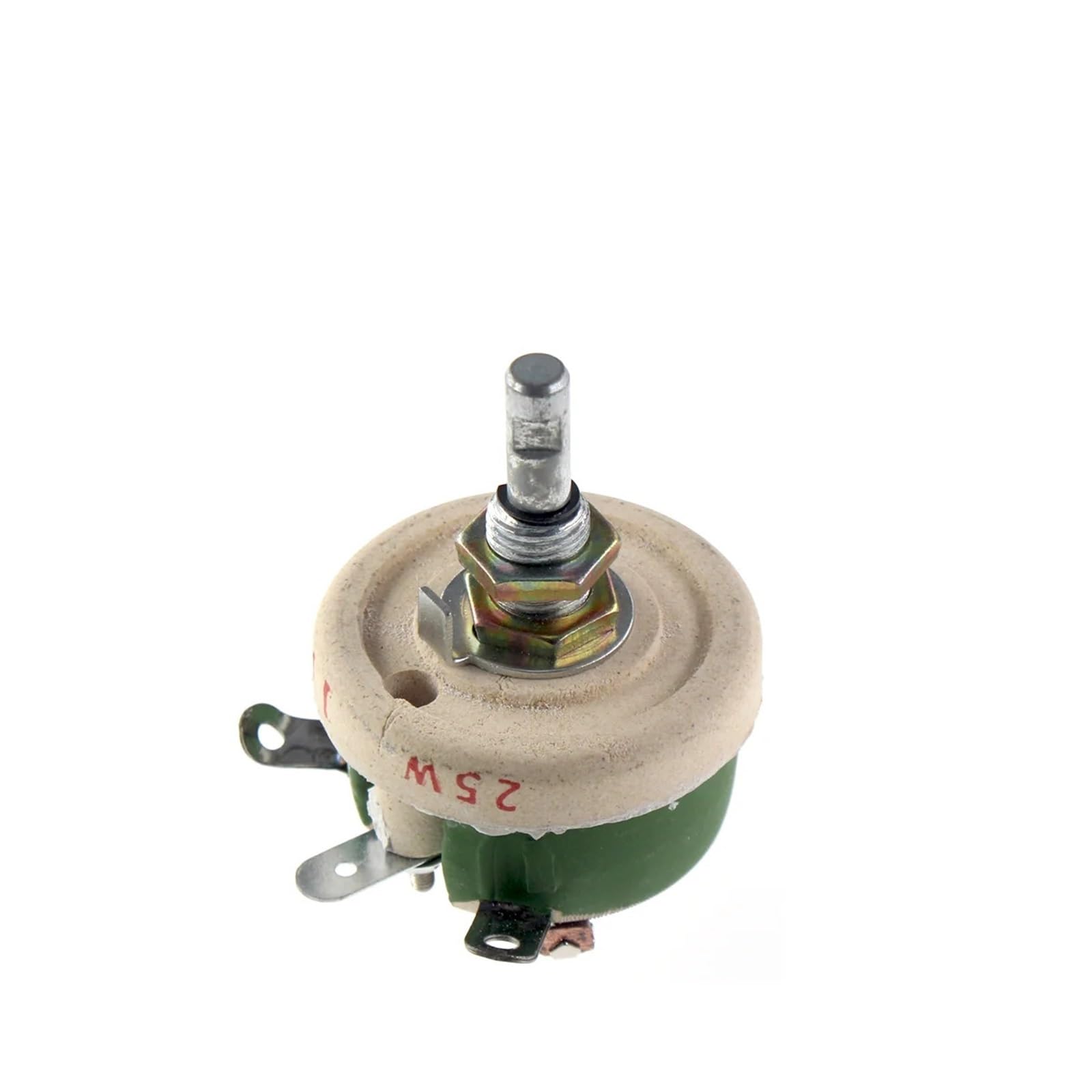 Reóstato BC1 de alta potencia de 25 W, bobinado de alambre variable giratorio, forma de disco, resistencia ajustable, deslizante, 1R, 2R, 3R, 5R, 10R, 15R, 20R, 25R, 30R, 40(200R)