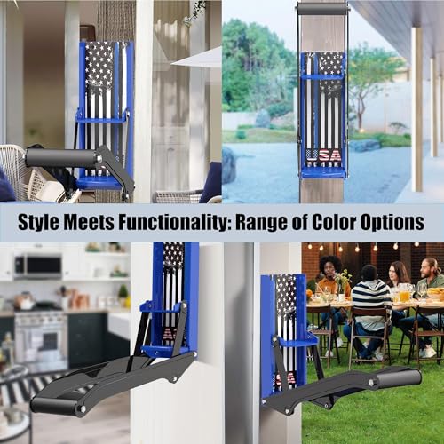 KANBOL Can Crusher for Recycling, Wall Mounted Heavy Duty Manual Crusher for 12 oz & 16 oz Aluminum Cans, Steel Construction for Home Use – Blue