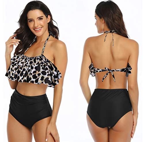 2Pcs Mommy and Me Matching Family Swimsuit Ruffle Women Swimwear Kids Children Toddler Bikini Bathing Suit Beachwear Sets2