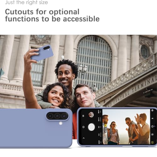 Image of YATWIN Silicone Case for Samsung Galaxy A17 4g /5g, Soft-Touch, Shockproof, DustProof, Antiskid Phone Cover for Samsung Galaxy A17 4g /5g - Lavender Grey