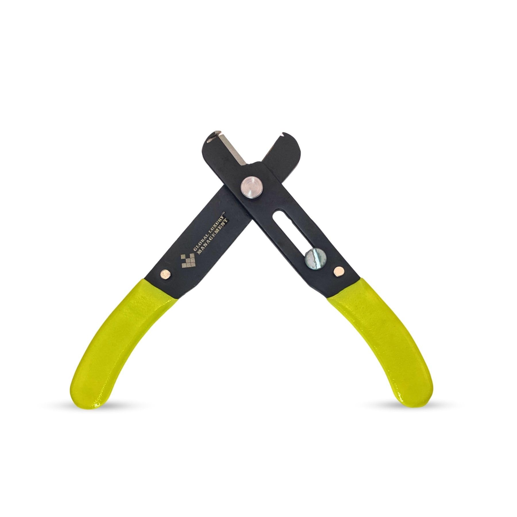 Bird Nail Clippers – Precision and Safety Nail Trimmer for Small Birds, Canaries, Finches, Goldfinches, Parrots, Pigeons – Ring Cutter and Removal Tool for Aluminum and Plastic Rings (Yellow, Black)